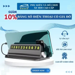 Bảng số điện thoại gắn taplo, bảng ghi số điện thoại có giá đỡ gắn trên ô tô
